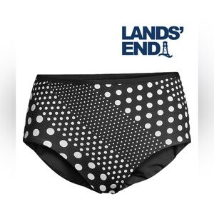 Land's End NWT Women's Chlorine Resistant Reversible High Waist Swim Bottoms